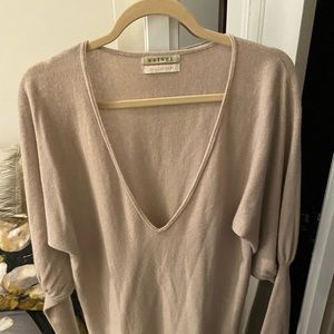 Velvet Beige Cashmere Sweater